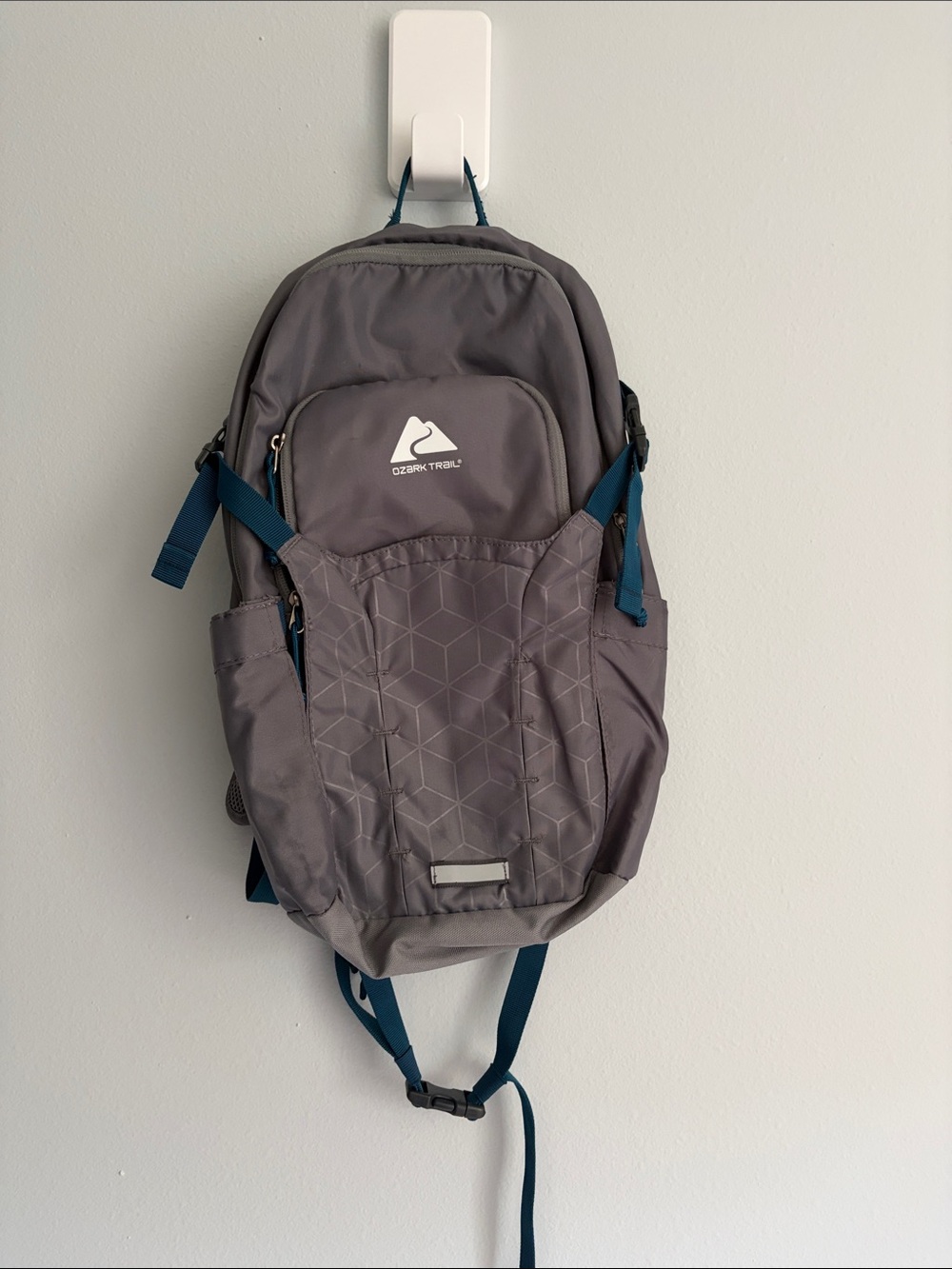 Ozark Trail Gray Backpack with Teal Accent Straps